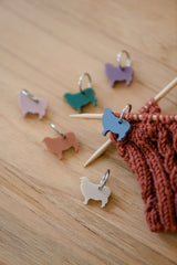 acrylic sheep stitch marker set - book - Image 1