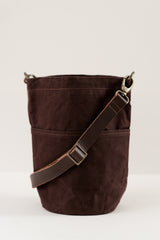 waxed canvas bucket bag - book - Image 5