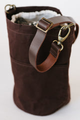 waxed canvas bucket bag - book - Image 4