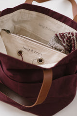 canvas crossbody project tote - book - Image 2