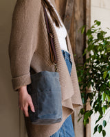 waxed canvas bucket bag - book - Image 9