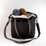 waxed canvas crossbody tote - book - Image 21