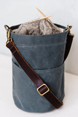 waxed canvas bucket bag - book - Image 8