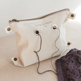 waxed canvas crossbody tote - book - Image 6